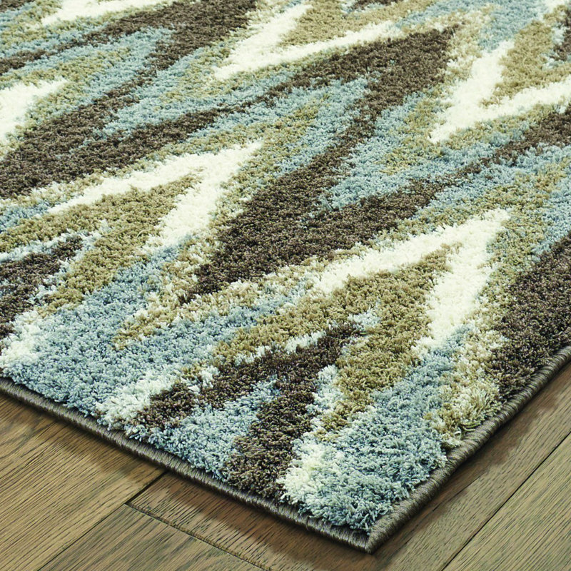 2’X3’ Gray Ikat Pattern Scatter Rug