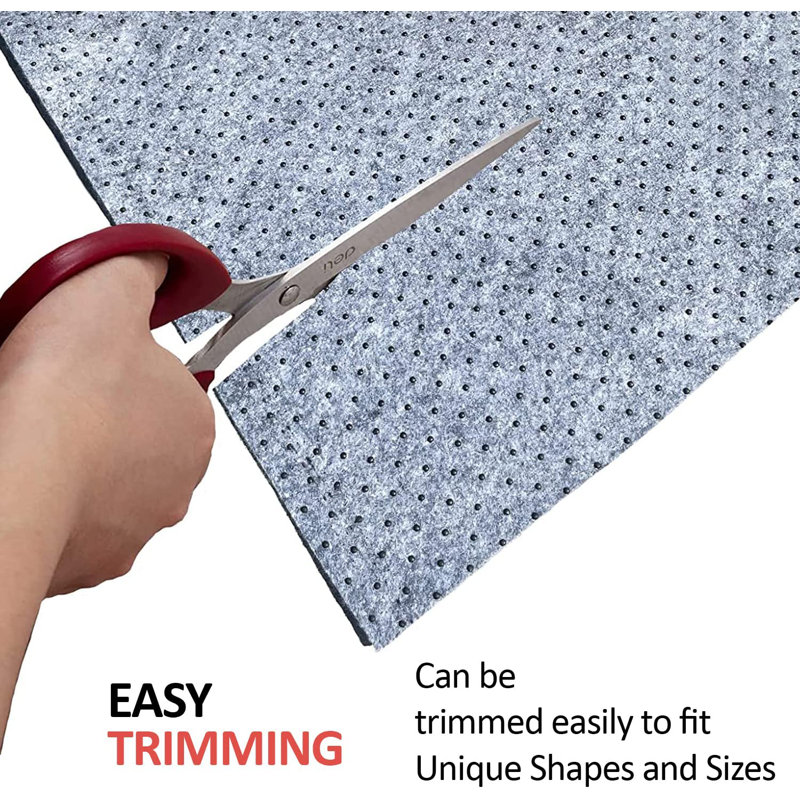 Hardeep Dual Surface 0.03'' Thick Non Slip Rug Pad, Rectangle 13' x 16'