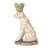 Painted Cast Metal Dog Shaped Taper Candle Holder
