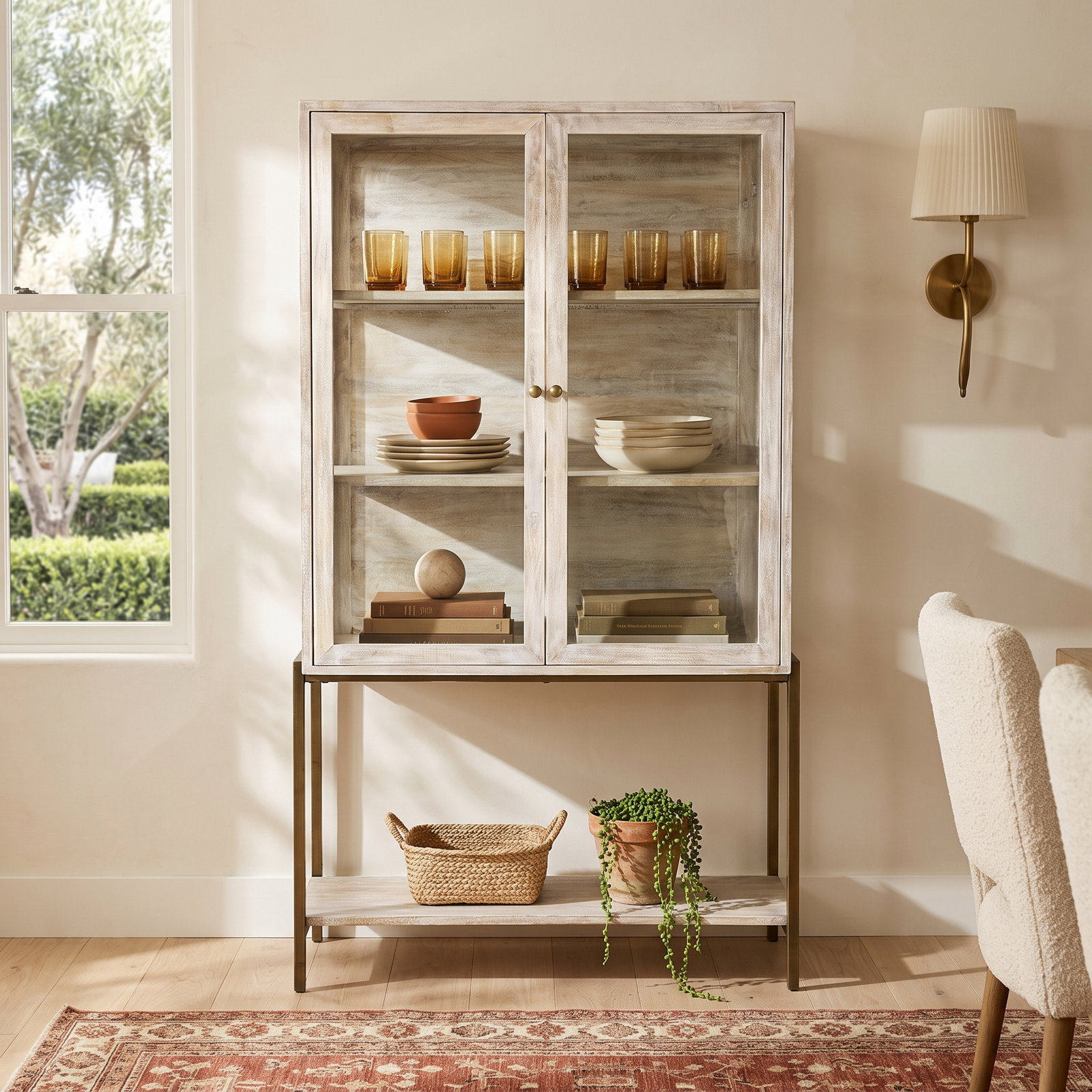 Warner Mango Accent Cabinet, White