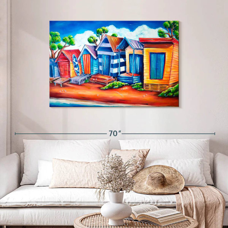 Tourist Gillard Huts, 30" H x 45" W