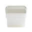 Wham Clip 9L Square Plastic Storage Boxes with Secure Clip Lock Lids. L:29 x W:29 x H:15.5cm Clear/Stone/Slate Grey-138530626