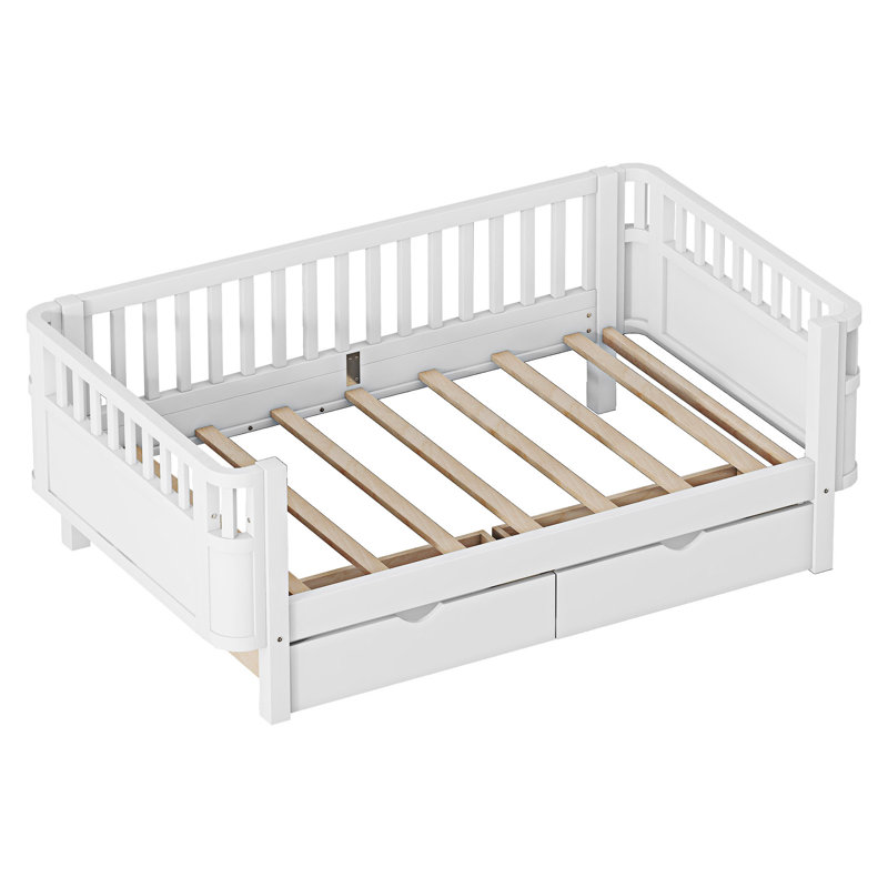Wood Platm Bed With Drawers