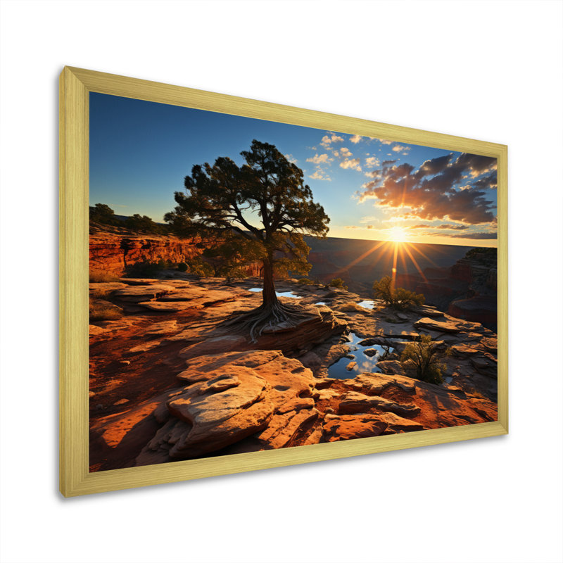 Canyon Rhapsody II - paysages, impressions sur toile, H 30 po x l 40 po x P 1,5 po, Encadrement doré