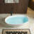 63" x 30.71" Freestanding Soaking Solid Surface Bathtub