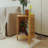 Coffee Table, Modern Round Rotating with Rattan