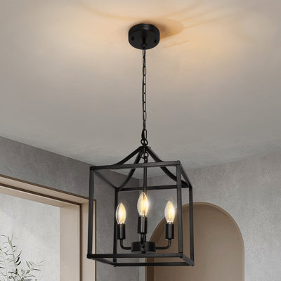 Doersten 3 - Light Matte Black Lantern Pendant
