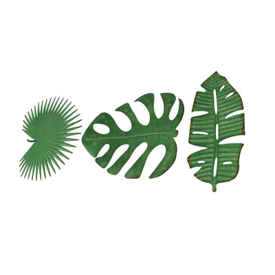 Ensemble de 3 décorations murales feuilles tropicales