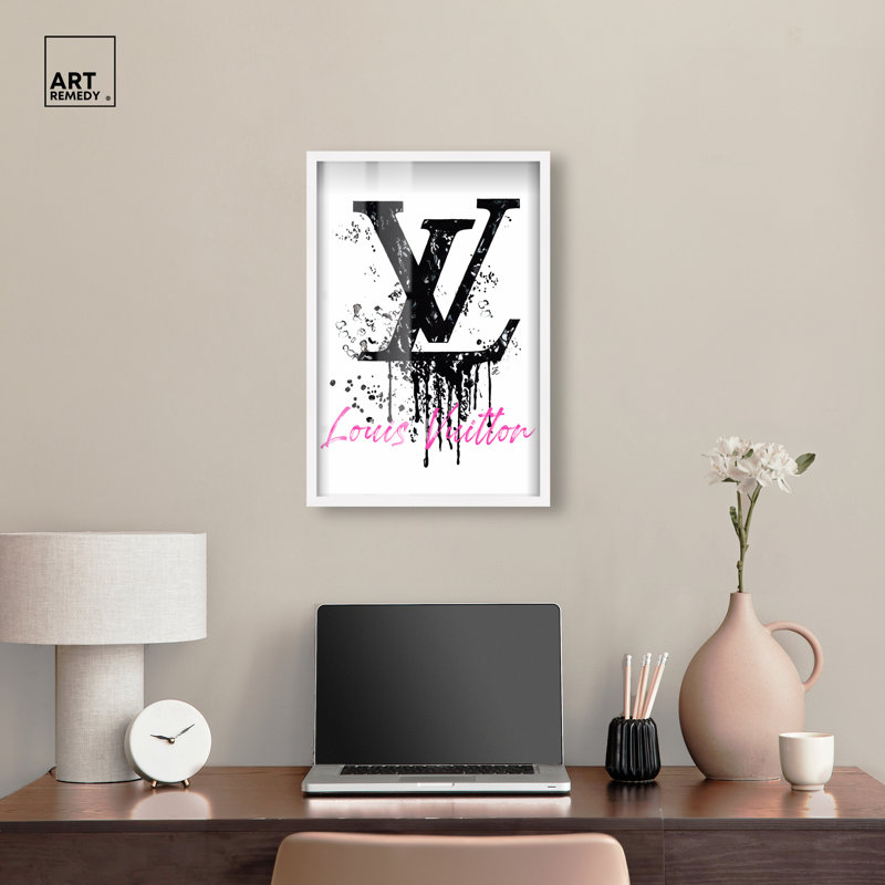 «Doll Memories - Louis Drip Shadowbox Print» par Art Remedy, H 25 po x l 17 po, Blanc