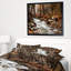 Paysage "Stream in Autumn Forest", reproduction de photo sur toile tendue encadrée-26671353