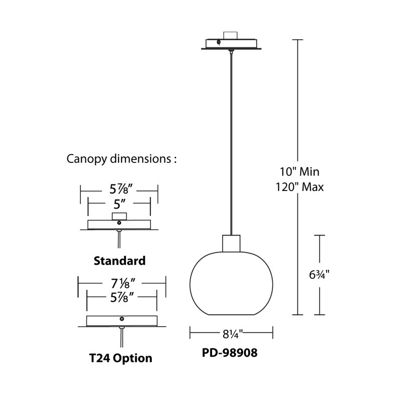 Luminaire suspendu sphère 1 lumière Crater