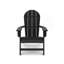 Chaise noire Adirondack - Bois d'œuvre en polyéthylène haute qualité pour l'élégance de la piscine, du patio et du jardin-2022733756