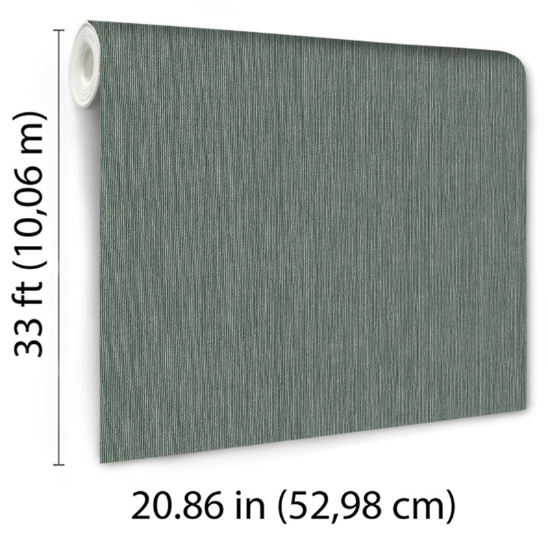 Papier peint émeraude Rafia, Vert
