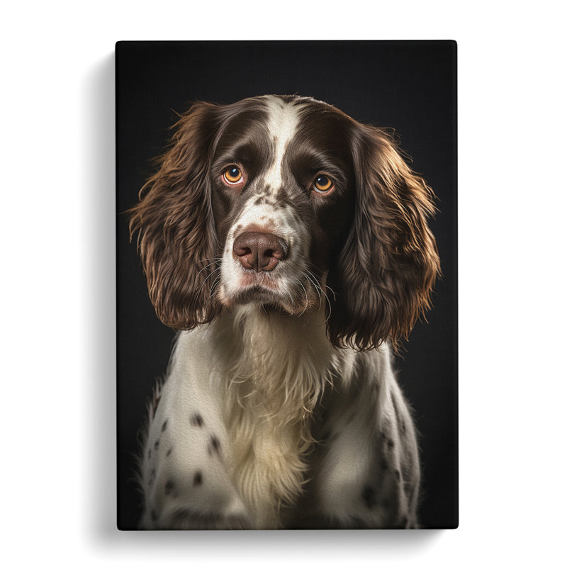 English Springer Spaniel Romanticism - Art Prints - Wrapped Canvas, 60cm H x 40cm W x 3cm D