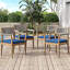 Ensemble de 2 chaises d'extérieur en bois avec coussins-1341715329