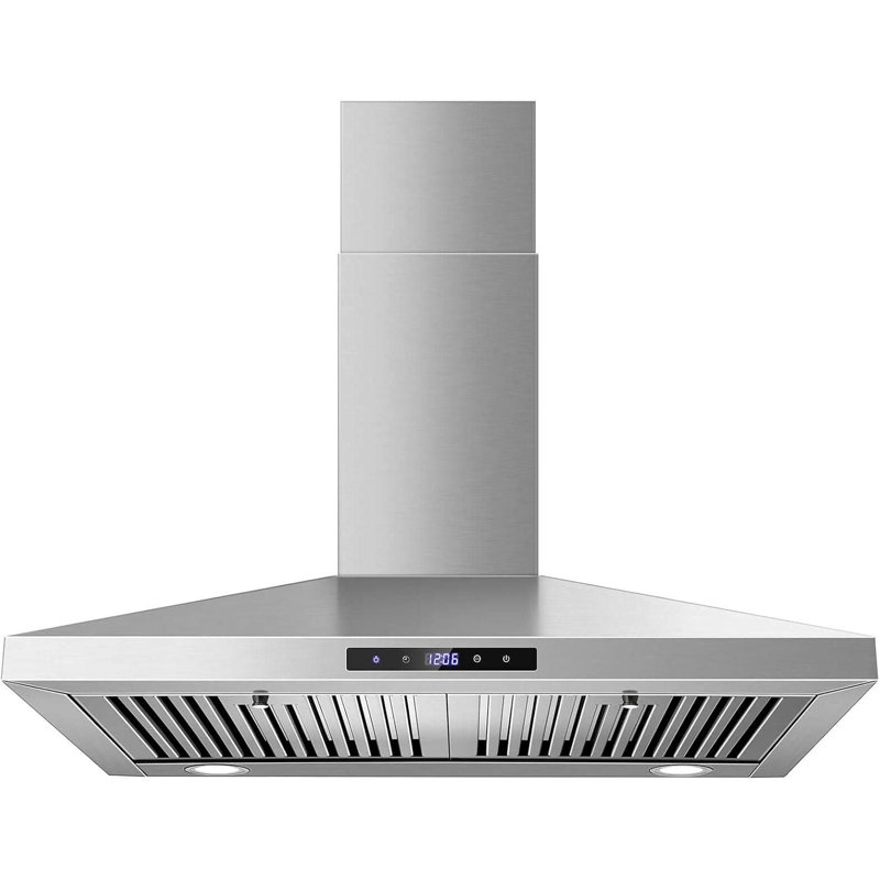 Hotte murale 30 pouces en acier inoxydable, Silver