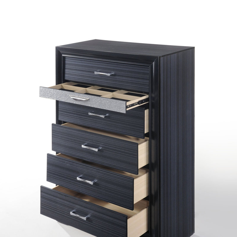 Commode au design moderne avec finition noire
