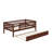 Rustic Wooden Daybed With Underbed Trundle And Protective Fence-Style Guardrails-541746099