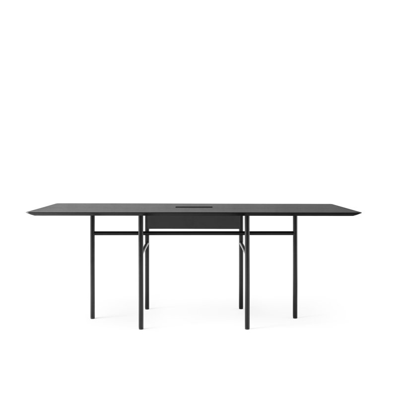 Snaregade Dining Table, Black, Black Oak