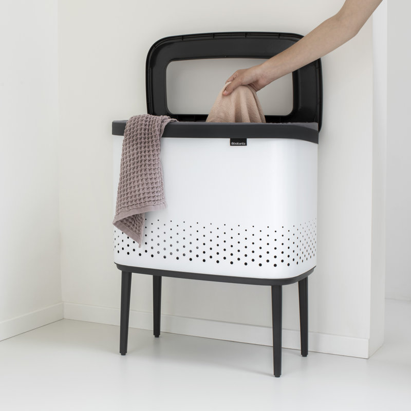 Brabantia Bo Laundry Hamper, 16 Gallon, White