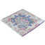 Tapis carré semi-antique à motif floral délavé 1 pi 5 po x 1 pi 6 po