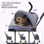 Poussette pliante à 4 roulettes pour animal de compagnie, poussette pliable pour chien et jogger-107312776