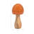 Mango Wood 6" Coned Mushroom Figurine in Burnt Orange.-429914804-429914811