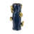 8" X 8" X 15.5" Blue Ceramic Vase With A Golden Bird Decoration - Tree Branch Shape, Suitable For Living Rooms, Dining Tables, And Shelves