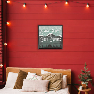 Cadre flottant Snowy Days And Cozy Nights, design par Jilly Jack Designs