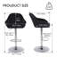 Swivel Upholstered Velvet Adjustable Height Bar Stool-122279879