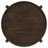 Round Solid Wood End Table, Dark Brown
