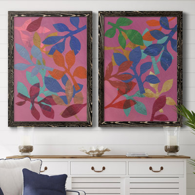 «Vivid Stems I», toile encadrée de qualité supérieure - prête à être accrochée