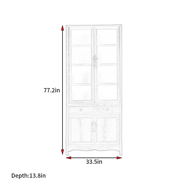 New Chinese Retro Style Bookcase