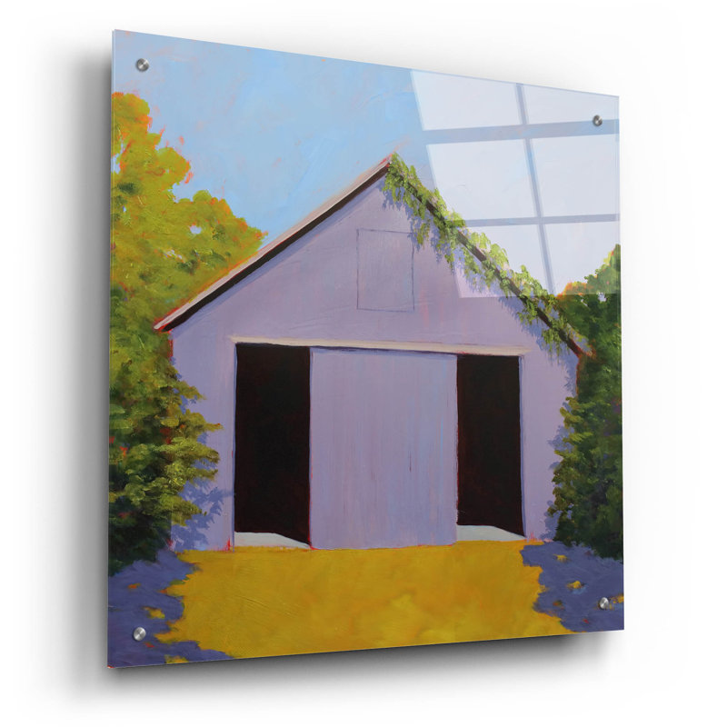  «Velvet Violet 2» par Carol Young, art mural en verre acrylique, 24 po x 24 po