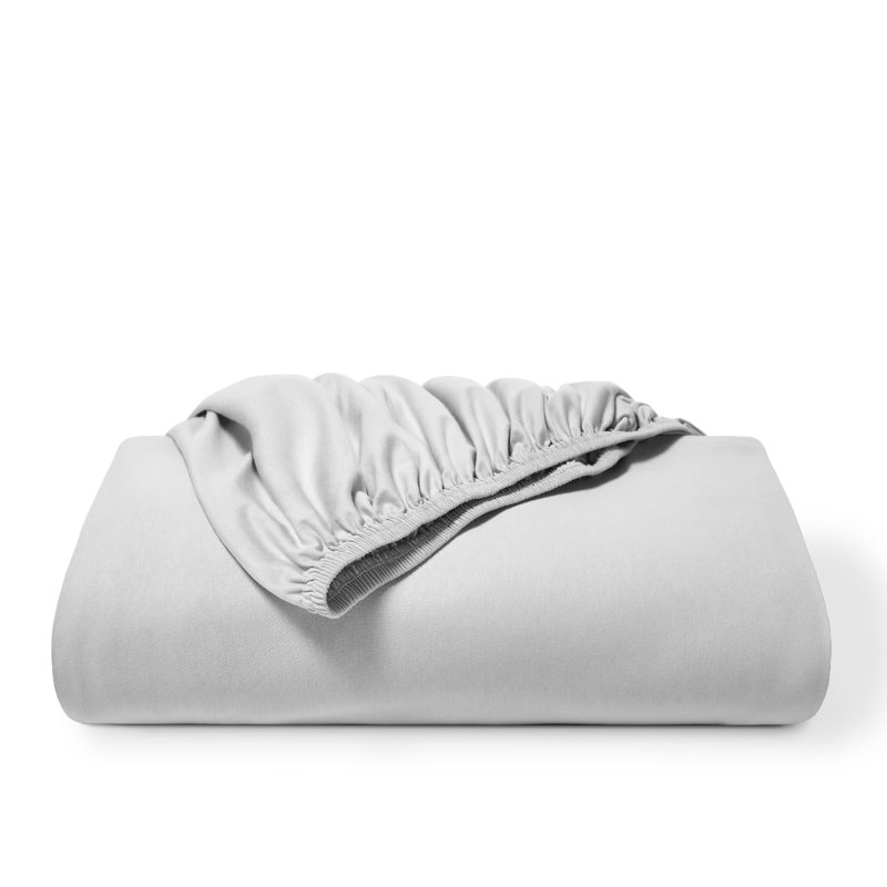 Queen Cloud Grey Organic Cotton Jersey Fitted Sheet