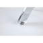 Table rectangulaire moderne en verre trempé et cadre en fer argenté