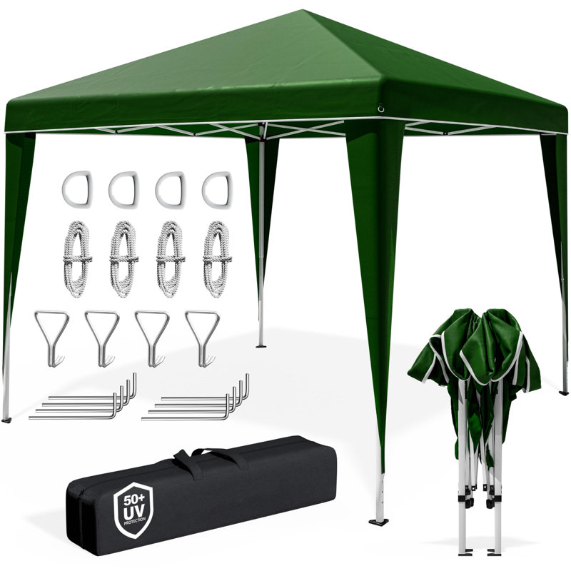 3 x 3m Pop-Up UV Protection 50+ Waterproof Winterproof with Pocket Foldable Stable Camping Garden Gazebo, Green