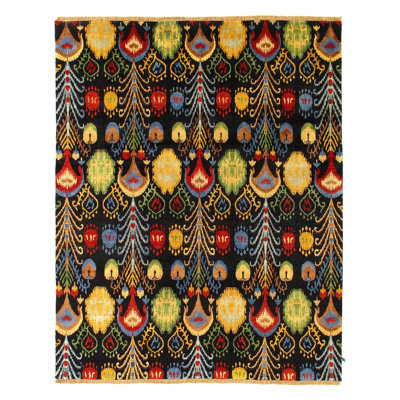 Vontre One-of-a-Kind 7'11'' X 9'9'' New Age Area Rug Black