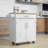 Kitchen Island Cart Rolling Trolley Cart With Drawer, Storage Cabinet & Towel Rack-257323994