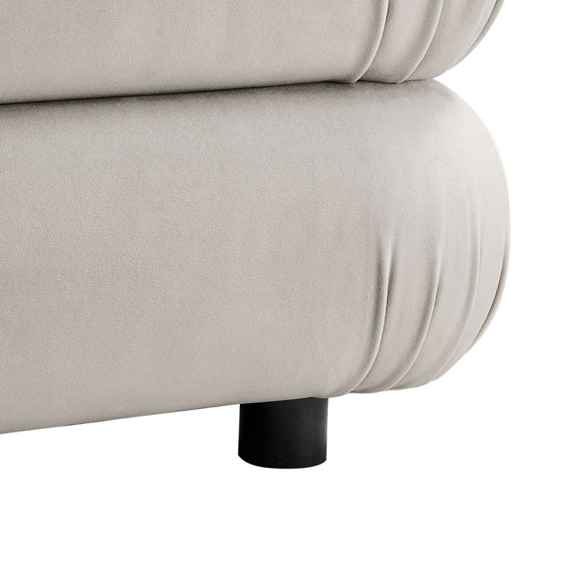 Jubilee Modular Performance Velvet Ottoman, Almond