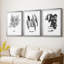 B&W Plante d'intérieur IV - Impression encadrée sur mesure de qualité supérieure - 3 pièces-1548402391
