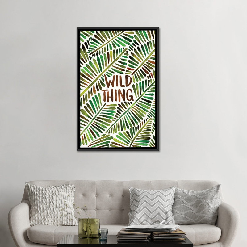 «Wild Thing, Green» par Cat Coquillette - Estampe numérique sur toile tendue avec châssis, H 26 po x l 18 po x P 1,5 po