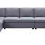 Canapé modulaire réversible 147 pouces en lin gris clair 147 pouces (canapé modulaire)