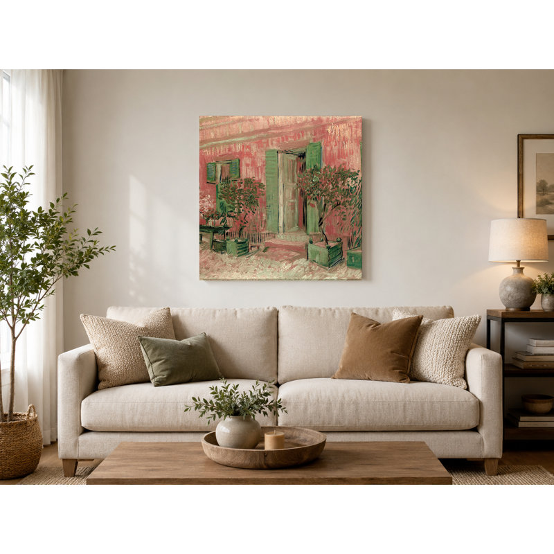 Entrée d'une maison (1888) - art mural carré sur toile, 12" W x 12" H