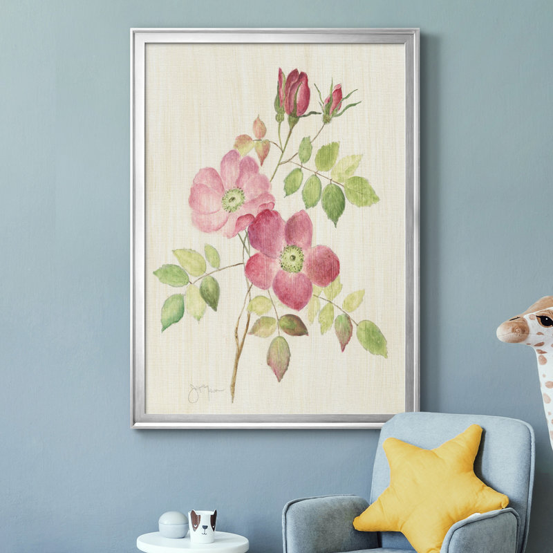 «Dusty Rose I», peinture sur toile encadrée, H 26,5 po x l 36,5 po x P 1,5 po, Argent
