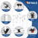 8 pi. X P 8 pi D Auvent inclinable en acier