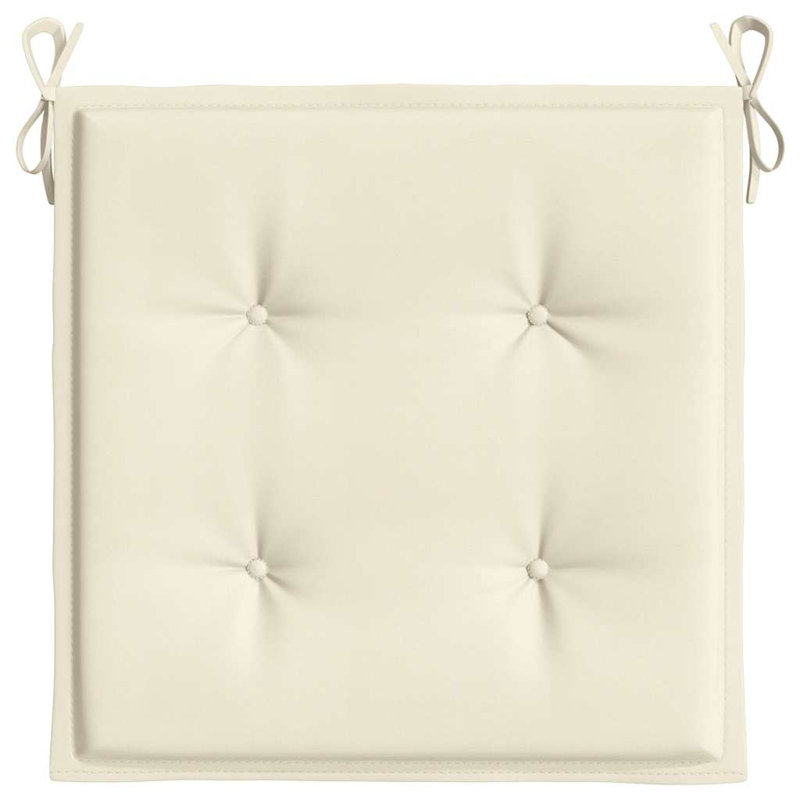 Outdoor Seat Cushion, 15.7" x 15.7" x 1.2", Cream