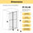Frameless Double Sliding Shower Door, 44-48" W X 74" H, 5/16" Tempered Glass, Matte Black Finish | Gift Idea-122611859