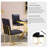 Modern Black Leather Dining Chairs with Gold Sleed Legs