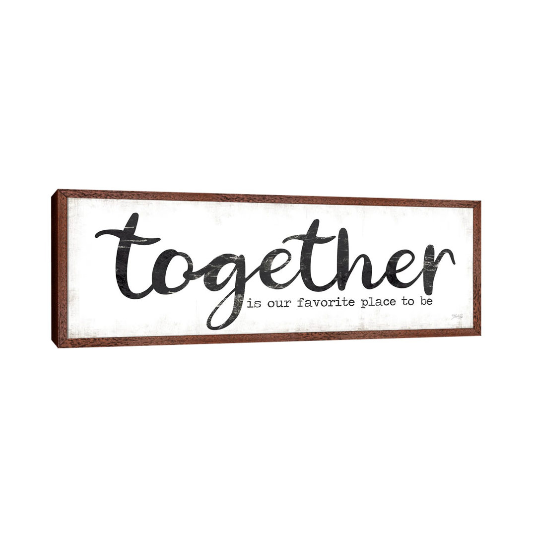 Together Is Our Favorite Place To Be by Marla Rae - Panoramic Print on Canvas